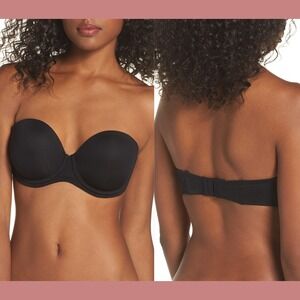 NEW $76 Wacoal [ 34H US ] Red Carpet Convertible Strapless Bra in Black #U1835